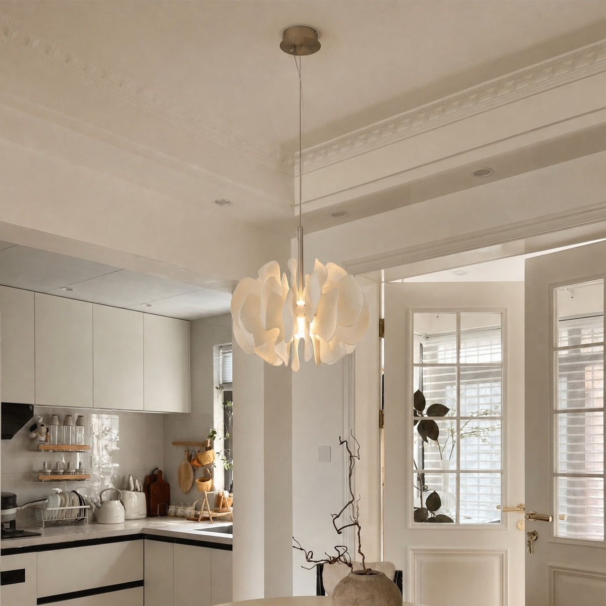 Petalisse Ivory Ceramic Petal Pendant Light