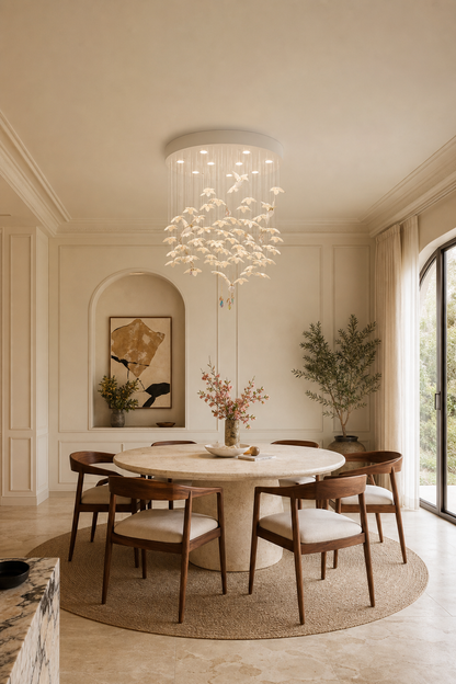 Orchivelle Ceramic Short Chandelier