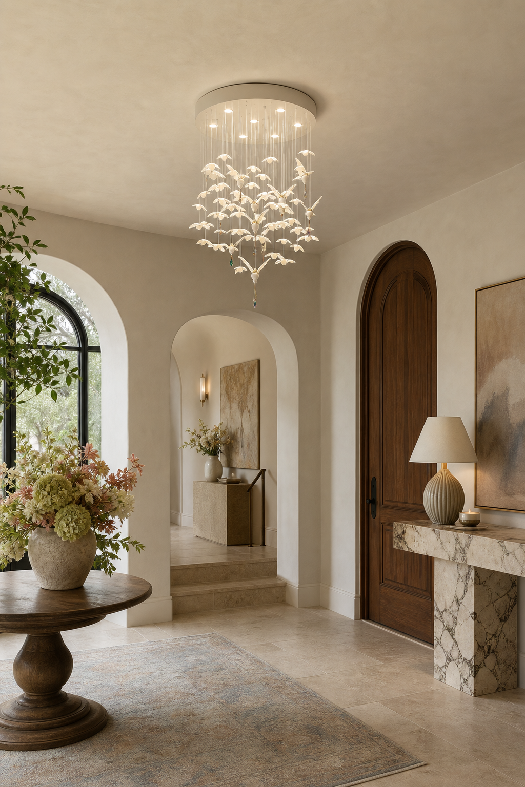 
Orchivelle Ceramic Short Chandelier