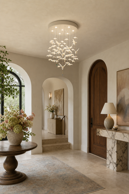 Orchivelle Ceramic Short Chandelier