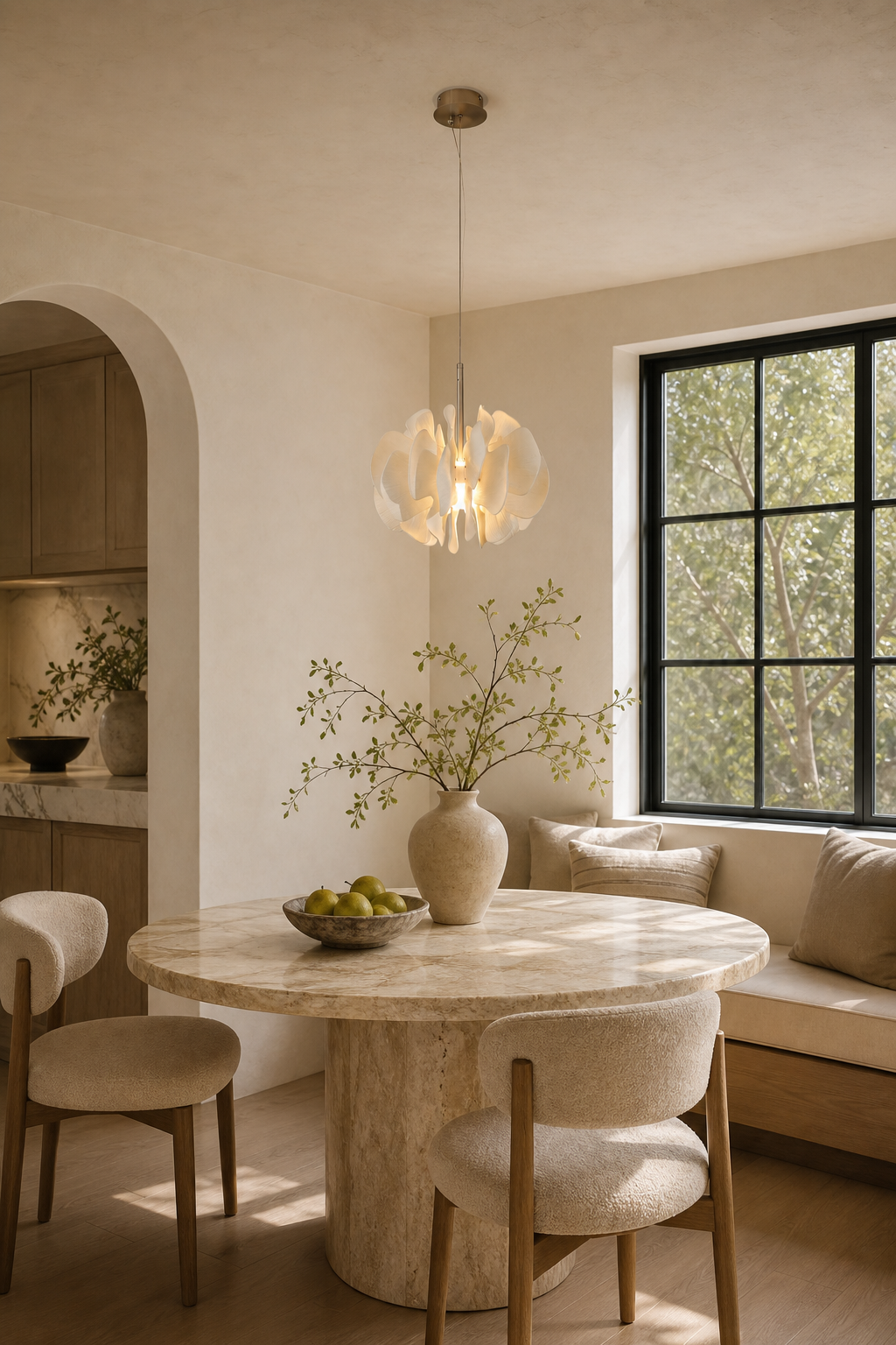 
Petalisse Ivory Ceramic Petal Pendant Light