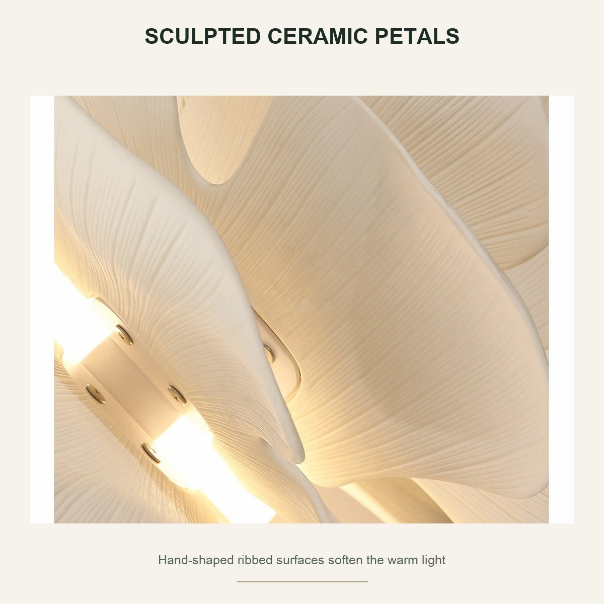 
Petalisse Ivory Ceramic Petal Pendant Light