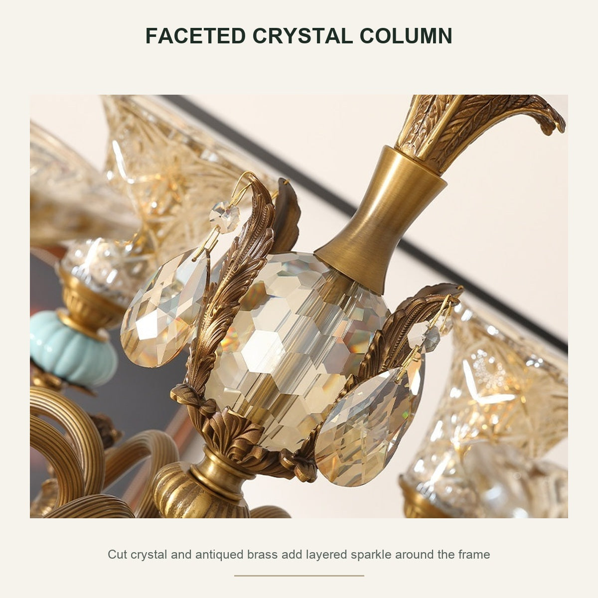 
Blue Glazed Ceramic Two-Tier Chandelier