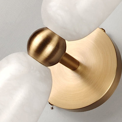 Double Alabaster Cylinder Wall Sconce